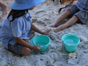 PP Water Playground 2 - St Hilda's Anglican School For Girls Students getting creative with water play