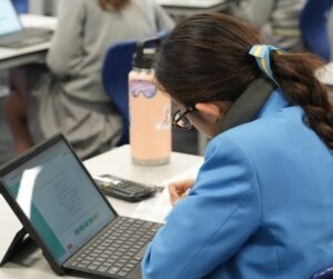 Student studying for exams