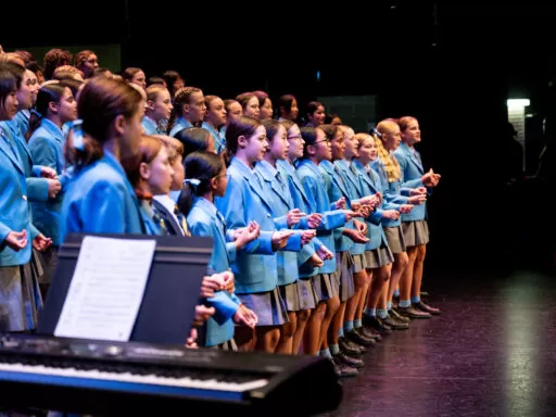 Students performing as part of school choir ensemble at a leading best high schools in Perth